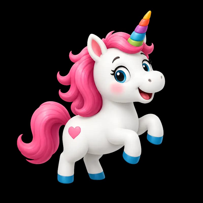 A playful unicorn solving a jigsaw puzzle online